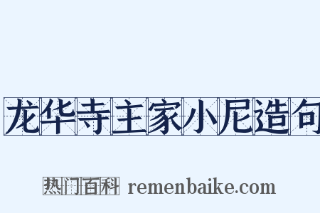龙华寺主家小尼造句是什么意思的图片